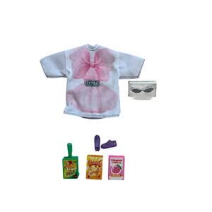 Barbie Extra #11 Doll Outfit Top Purple Sneakers Some Accessories No Doll HDJ44